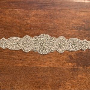 Rhinestone and Pearl Bridal Sash